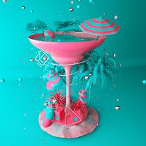 Cóctel tropical en clave 3D