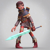 Scultura di un personaggio di Jake Wyatt 