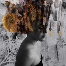 Ilustración artística con técnicas experimentales