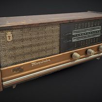 Radio antigua a transistores hecha con fotogrametría