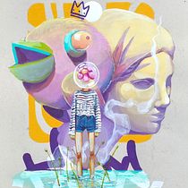 Mi Proyecto del curso: Ilustración con pintura y técnica mixta. KST 