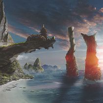 ISLA DE VAHO Matte painting 