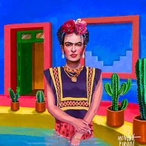 Frida en colores vibrantes