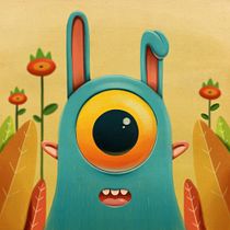 Monstruo cilíndrico con ojo único