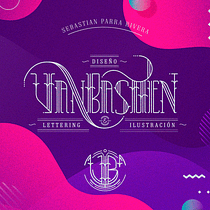 Lettering ilustrado para Van Bastien, Diseño, Lettering e Ilustración.