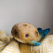 Needle felted potato whale