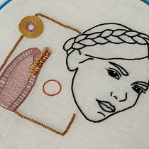 Mi Proyecto del curso: Retrato lineal bordado