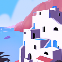 Casa minimalista junto al mar (3D)
