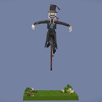 Voxel Art of Turnip head from Howl's moving castle 