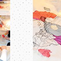 My project in Textile Silkscreen Printing with Stencil course