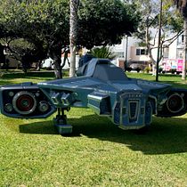 Nave espacial 3D integrada en parque