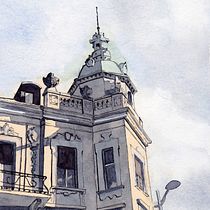 Mój projekt na zajęcia: Rysunek architektoniczny akwarelą i tuszem