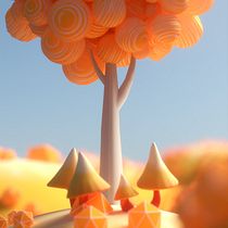 Hero tree in Cinema 4D and Redshift