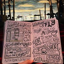 Illustrating and Lettering Song Lyrics to "Me and the Sky"
