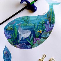 Mi Proyecto del curso: Acuarela en negativo para ilustración infantil