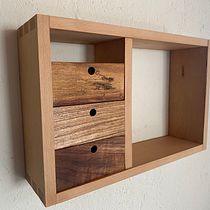 Small beech cabinet with three drawers