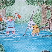 My project in Imaginary Worlds Illustrated with Ink and Watercolor course