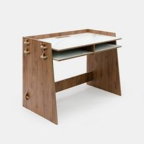 Escritorio modular de madera y mármol