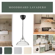 Moodboard lavandería estilo farmhouse