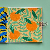 Il mio progetto del corso: Pattern botanici su quaderno da disegno 