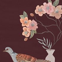 Tourterelles et hellébores : design et composition