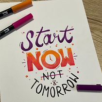 Mon projet du cours : Initiation au lettering manuel : composition de lettres colorées