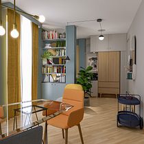 Seguendo passo passo il progetto di Lia ho completato la progettazione dell'appartamento