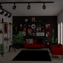 Meu projeto do curso: Decoração afetiva com plantas em interiores - Recepção de estúdio de tatuagem.