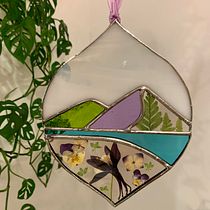 My project in Stained Glass with Pressed Flowers: The Tiffany Method course