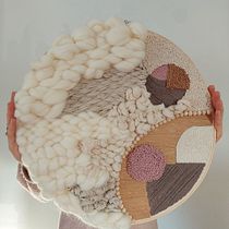 My project in Weaving, Embroidery & Punch Needle: Create a Textile Painting course