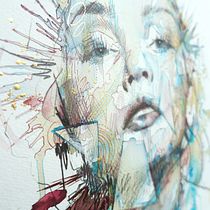 My project in Experimental Portraiture with Ink, Tea and Alcohol course