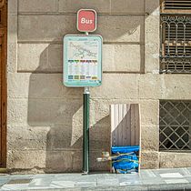 Bus Stop Seat from landfill objects