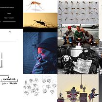 Banda de insectos animados ilustrados