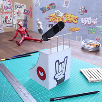 Mini rampe skate en carton animée