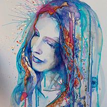 My project for course: Experimental Portraiture with Ink, Tea and Alcohol