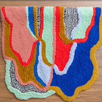 Abstract Organic Tufted Rug
