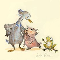 Duck, Otter and Curious Frog