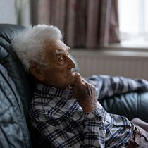 Elderly Man in Thoughtful Portrait