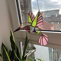 Mijn project van de cursus: Glas in lood met geperste bloemen: de Tiffany-techniek