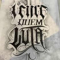 Meu projeto do curso: Tatuagem de letras cursivas à mão livre