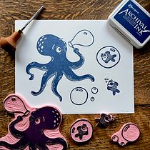 My project for course: Carved Stamps for Illustrated Compositions