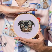 Toshi: My project for the course "Lively Pet Portraits: Fur Embroidery Techniques"
