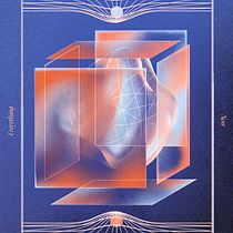 Geometryczne serce w neonowych płaszczyznach