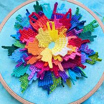 My project for course: Double Hoop Embroidery with Relief Stitches