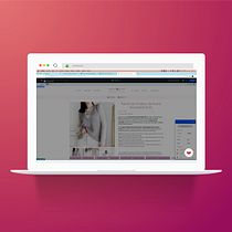 Maqueta de tienda online en pantalla