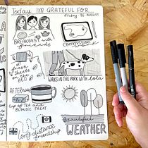 Grateful Moments Sketchbook Page