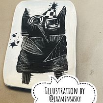 My project for course: Ceramic Illustration with Scratch Art