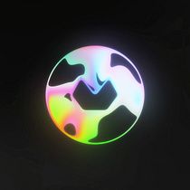 Iridescent Abstract Globe — Neon Gradient