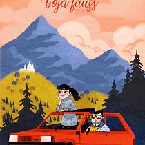 Road Trip Daydream in Red Hatchback