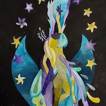 Mi proyecto del curso: Ilustración artística con tinta china y acuarela